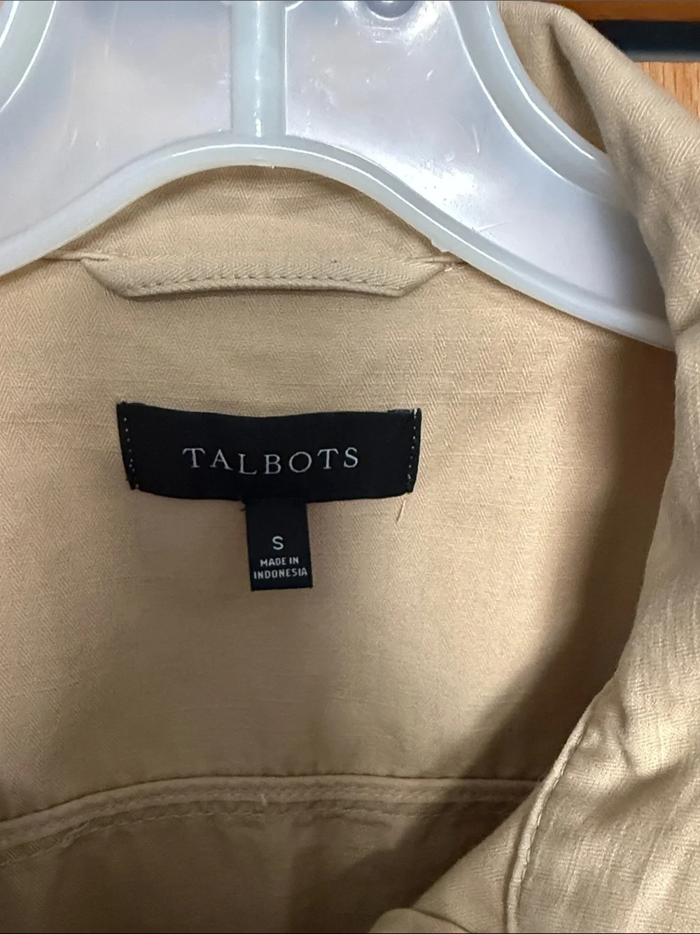 Talbots Small Light Beige Utility Jacket - Picture 2 of 6